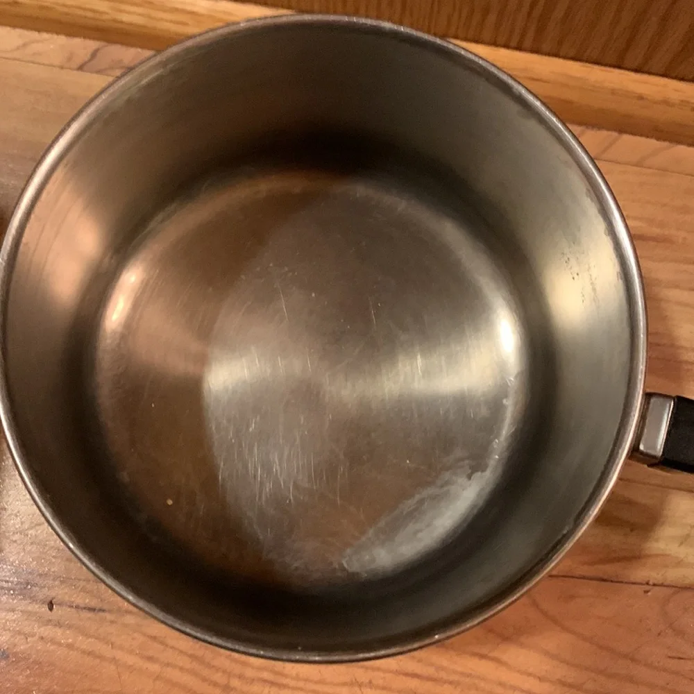 Vintage Farberware aluminum clad stainless steel 1 qt sauce pan pot USA Bronx NY